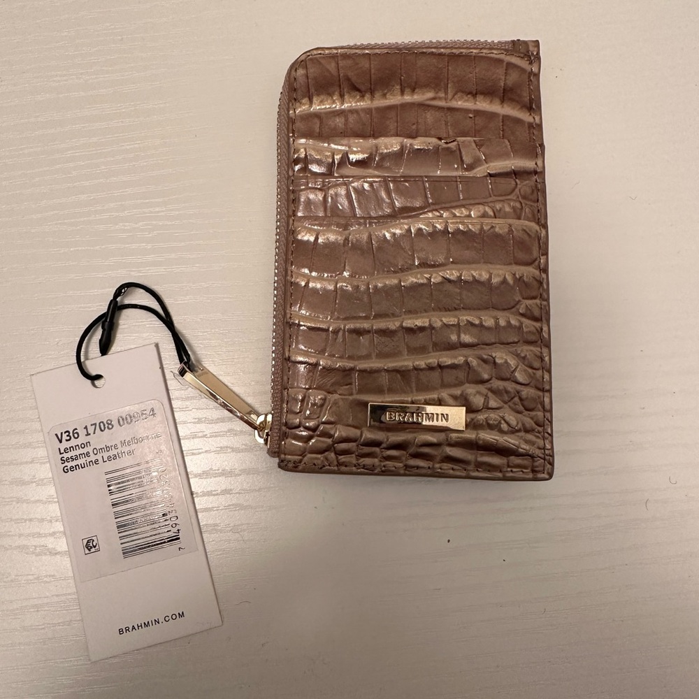 Brahmin Croc-Embossed Leather Wallet
